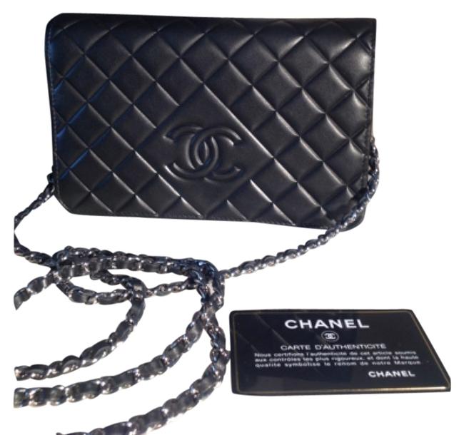Chanel Black Lamb Cross Body Bag 