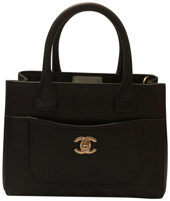 Chanel Black Top Handle Leather Cross Body Bag 