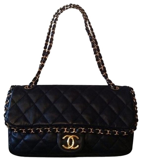 Chanel Black with Gold Hardware Lamb Skin Cross Body Bag 