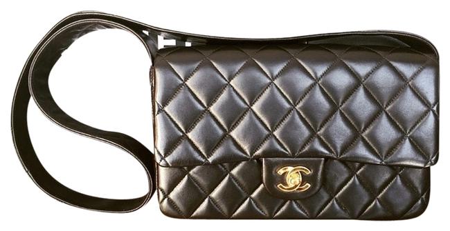Chanel Black with Gold Hardware Lambskin Cross Body Bag 