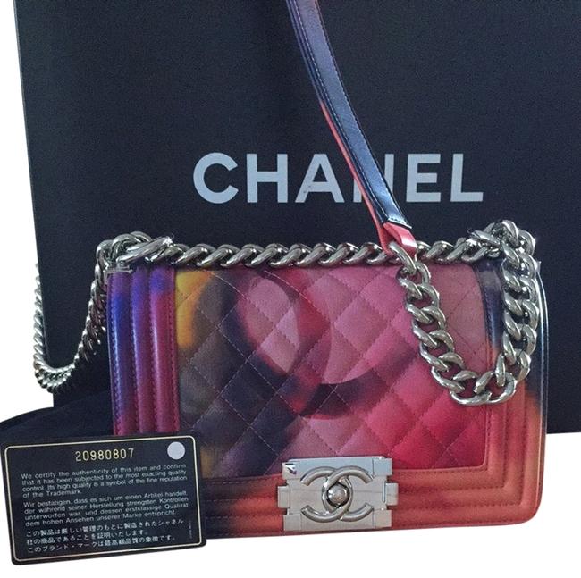 Chanel Boy Flower Power Le Flap Leather Cross Body Bag 