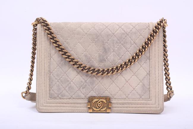 Chanel Boy Le Beige Calfskin Cross Body Bag 
