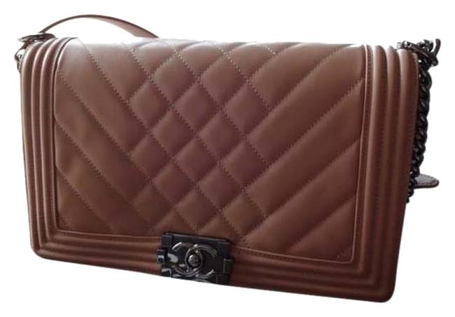 Chanel Boy Le Dark Beige Cross Body Bag 