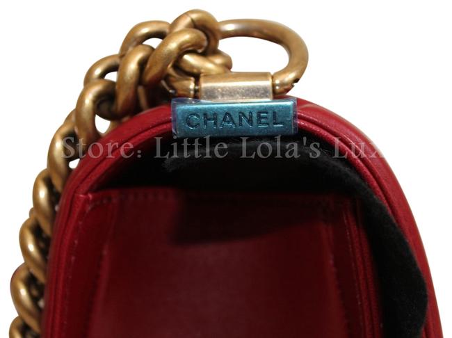 Chanel Boy Le Small Silver Hw Black Caviar Leather Cross Body Bag 