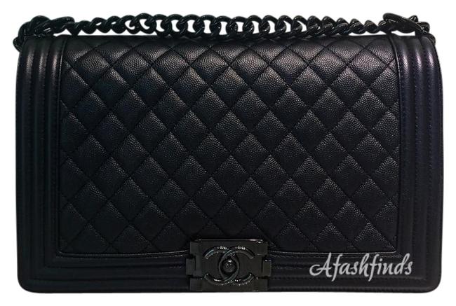 Chanel Boy Le So Black Caviar Cross Body Bag 