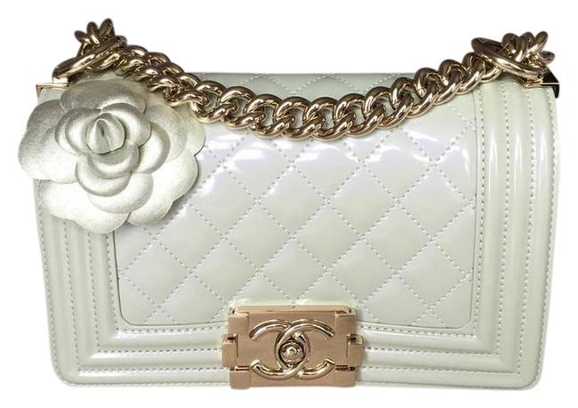 Chanel Boy Limited Edition Grey Calfskin Leather Cross Body Bag 