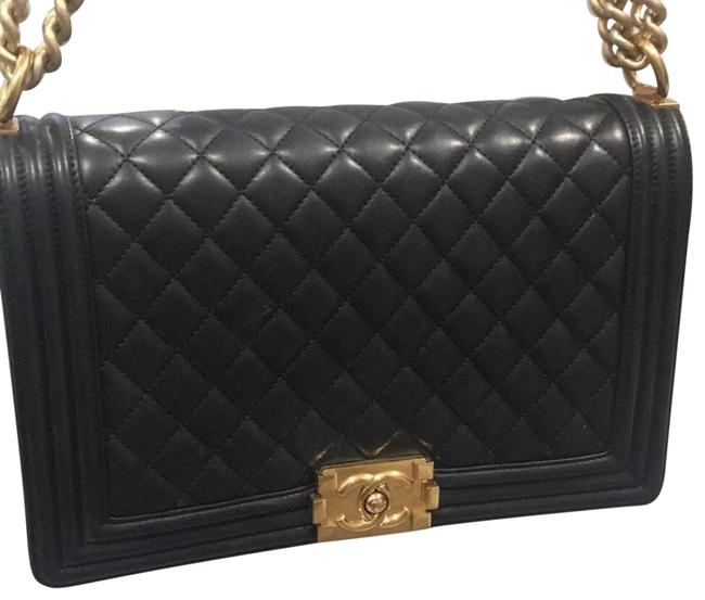 Chanel Boy Medium Lambskin Leather Cross Body Bag 