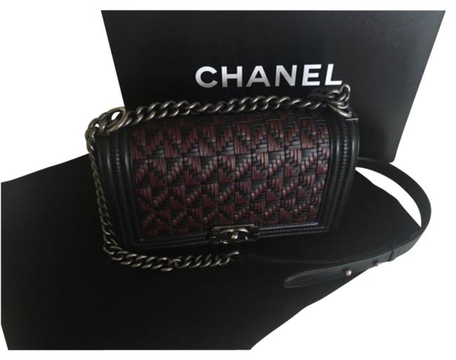 Chanel Shoulder Boy Medium Black Calfskin Cross Body Bag 