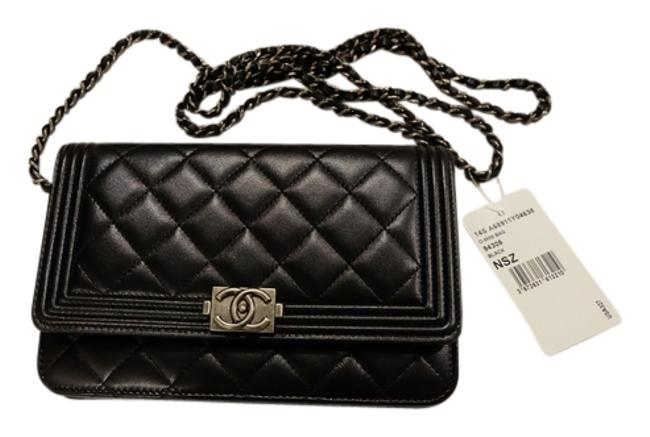 Chanel Boy Woc Black Lamb Cross Body Bag 