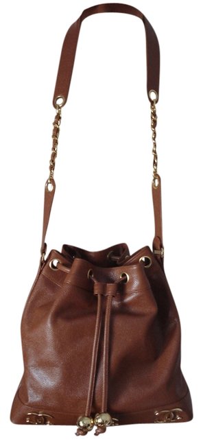 Chanel Brown Caviar Leather Cross Body Bag 