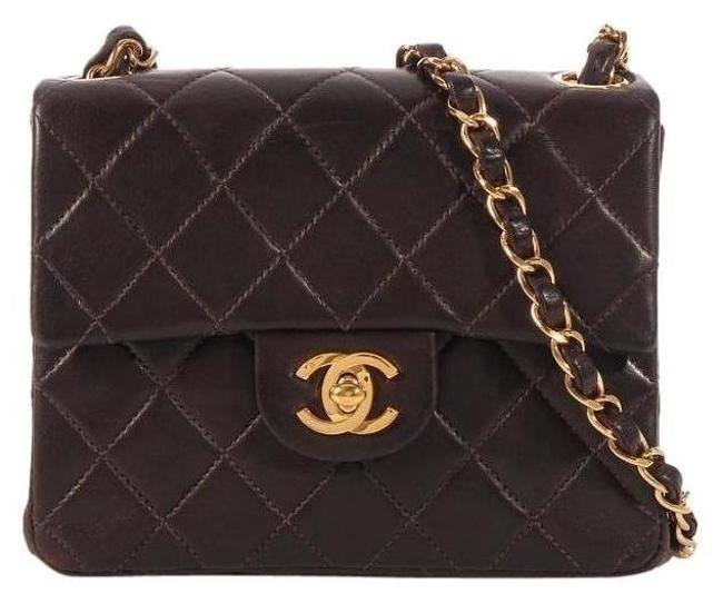Chanel Brown Mini Classic Cross Body Bag 