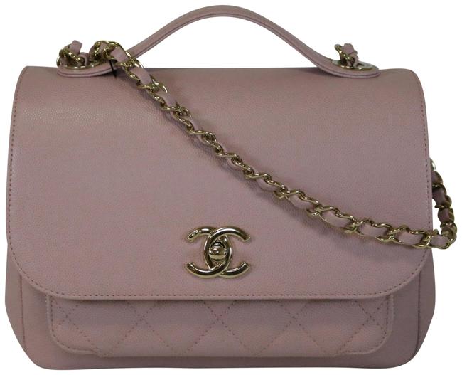 Chanel Business Affinity Flap Caviar Pink Leather Cross Body Bag 