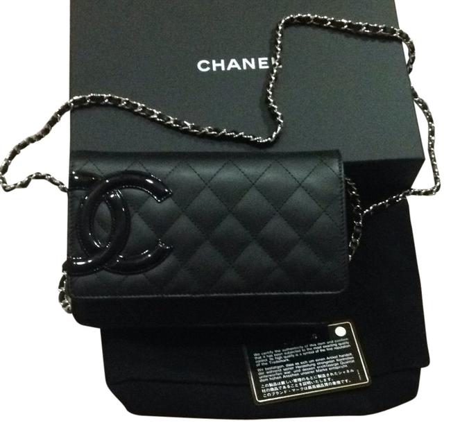 Chanel Cambon 2015 Ligne Hit Pink Black Chain On A Wallet Cross Body Bag 