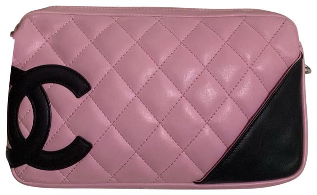 Chanel Cambon Pink Black Cross Body Bag 