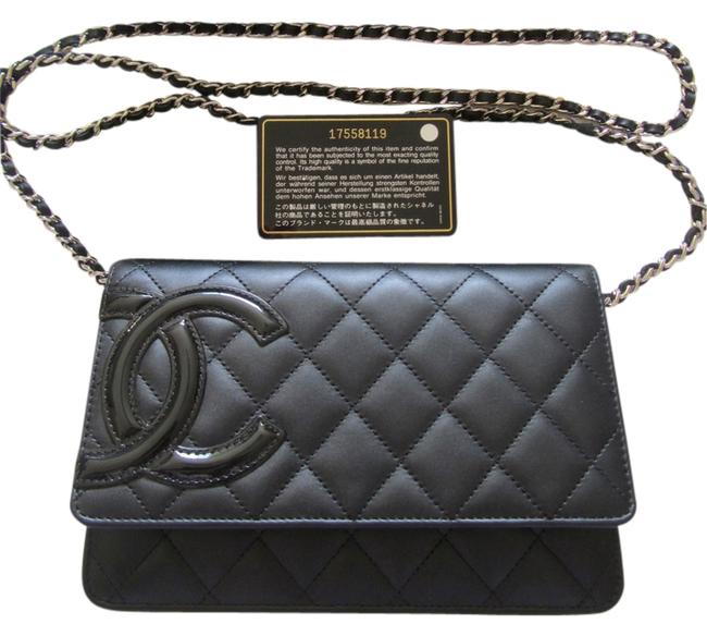 Chanel Wallet on Chain Cambon Calfskin Quilted Black Cross Body Bag 
