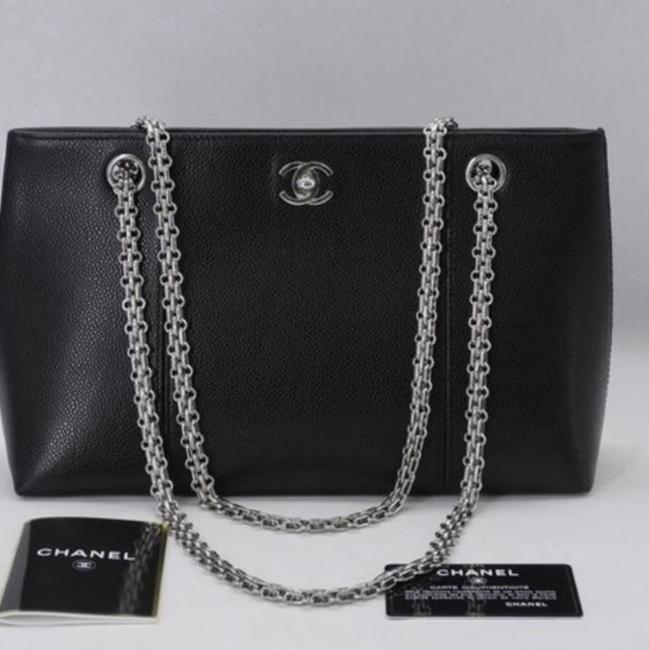 Chanel Caviar Black Purse Leather Cross Body Bag 
