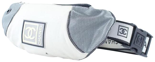 Chanel Bum Cc Sports Logo Fanny Pack 231110 Grey Canvas Cross Body Bag 