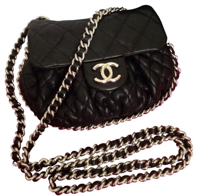 Chanel Chain Around Black Leather Cross Body Bag 