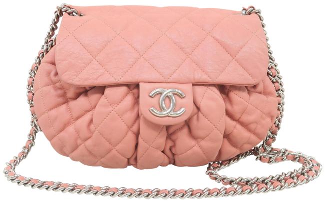 Chanel Chain Around Medium Nude Pink Calfskin Cross Body Bag 