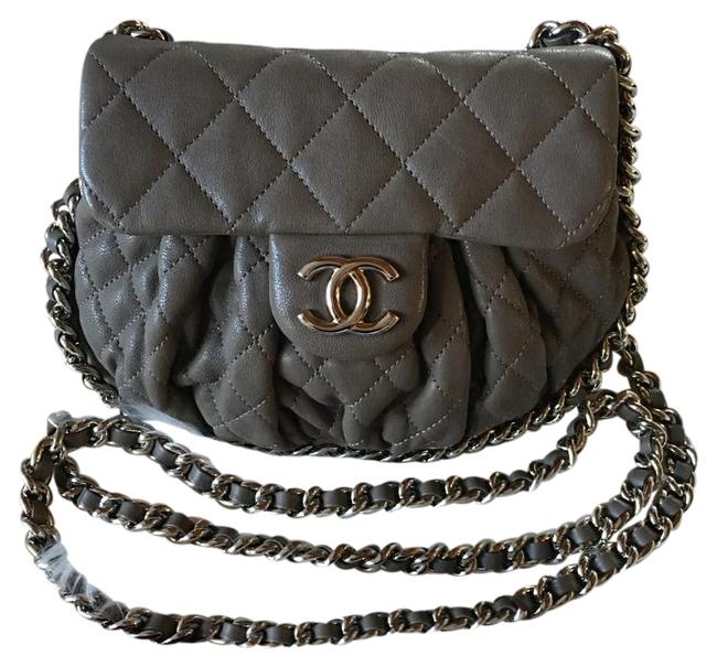 Chanel Chain Around Taupe Calfskin Cross Body Bag 