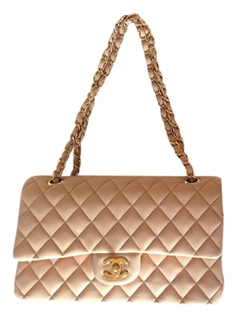 Chanel Classic Flap 2012 Medium Lambskin Cross Body Bag 