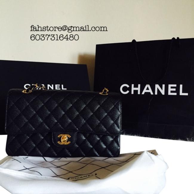 Chanel Classic Flap Black Caviar Cross Body Bag 