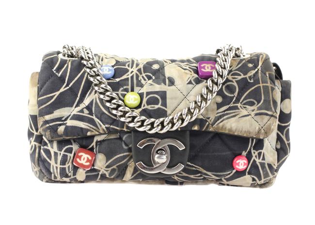 Chanel Classic Flap Extra Mini Kaleidoscope Multicolor Satin Cross Body Bag 
