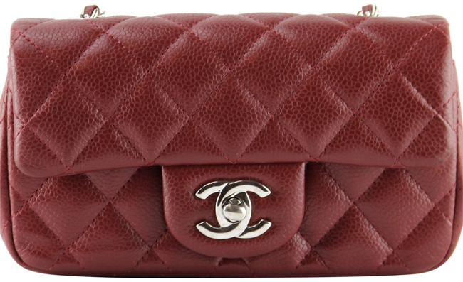Chanel Classic Flap Mini Caviar Leather Cross Body Bag 