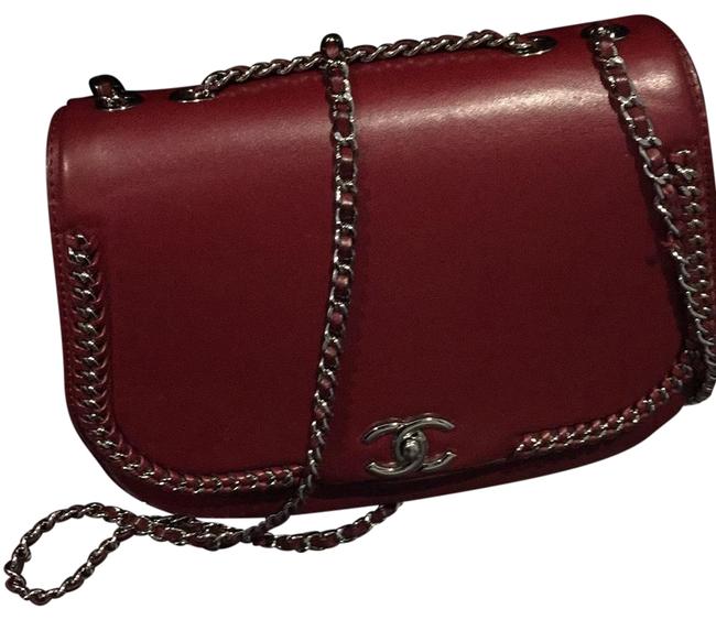 Chanel Classic Flap Red Leather Cross Body Bag 