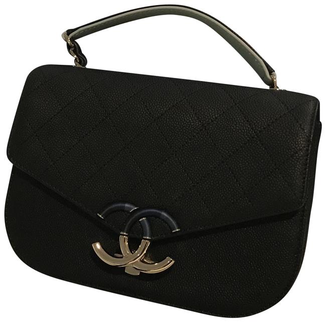 Chanel Classic Flap Thread Around Flapbag Black Leather Cross Body Bag 