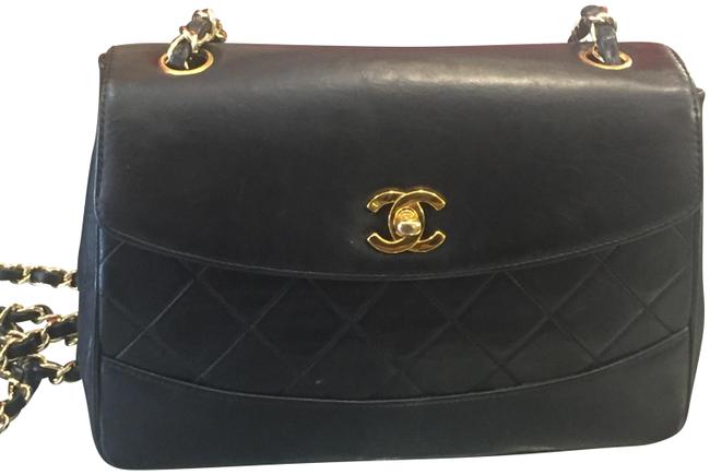 Chanel Classic Lovely Quilted Flap Single Chain Black Leather Cross Body Bag 