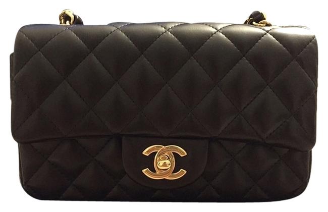 Chanel Classic Mini Black Lambskin Cross Body Bag 