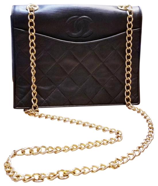 Chanel Shoulder Coco Chain Black Cross Body Bag 