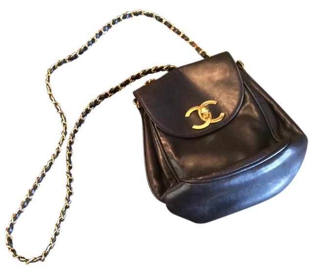 Chanel Dark Brown Lamb Cross Body Bag 