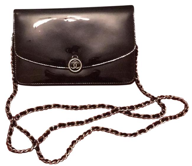 Chanel Dark Burgundy Merlot Patent Leather Cross Body Bag 