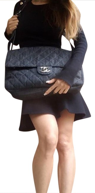 Chanel XL Denim Cross Body Bag 
