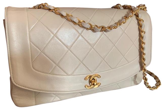 Chanel Diana Nude Caviar Cross Body Bag 