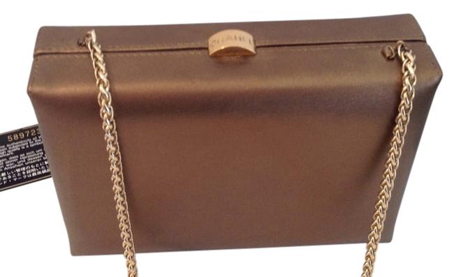 Chanel Box Evening Mini + Card Bronze Leather Cross Body Bag 