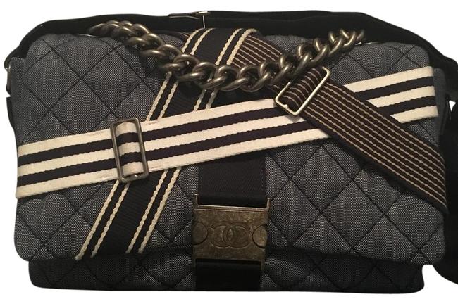 Chanel Fasten Your Seatbelt Blue Denim Cross Body Bag 