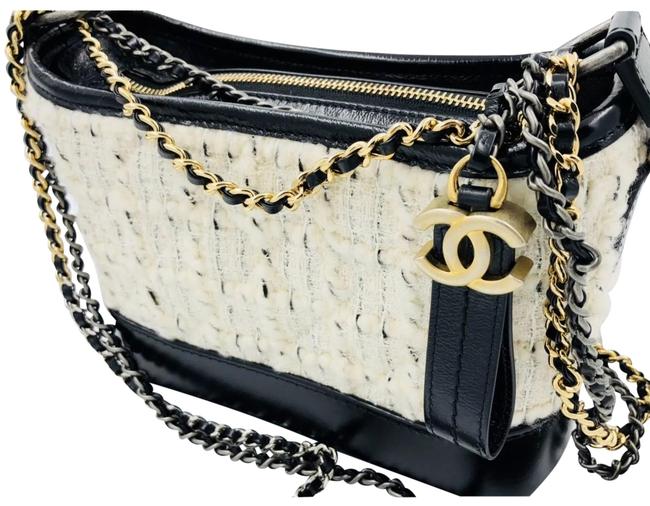 Chanel Gabrielle Ivory and Black Cross Body Bag 