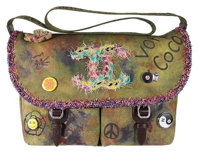 Chanel Messenger Graffiti Box 2015 In New Leather Canvas Cross Body Bag 