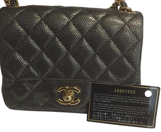 Chanel Grey Patent Cross Body Bag 