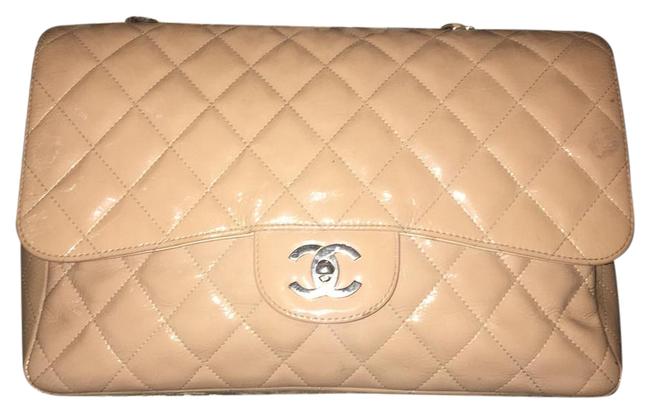 Chanel Jumbo Single Flap Patent Leather Cross Body Bag 