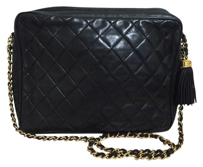 Chanel Jumbo Tassel Black Lambskin Cross Body Bag 