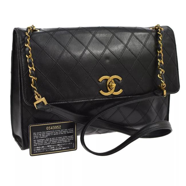 Chanel Chain Lambskin Large Single Cross Body Bag 
