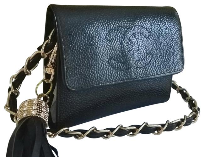 Chanel Matelasse Bifold Woc Black Cross Body Bag 