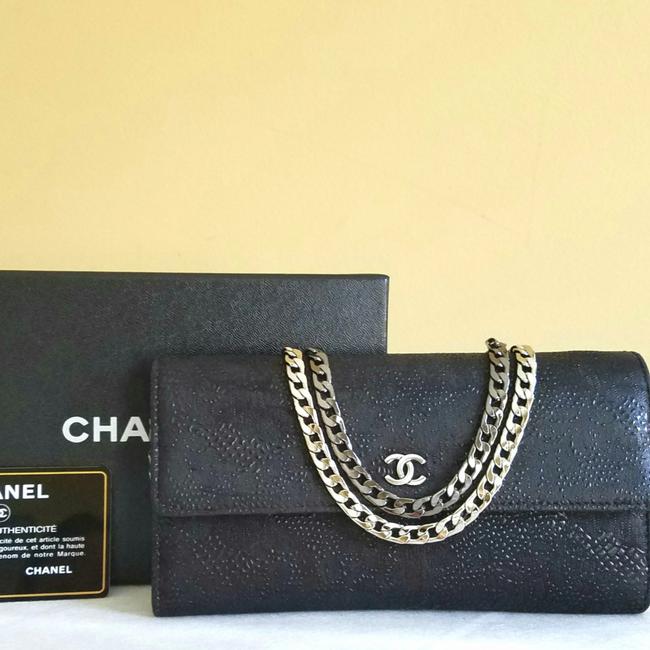 Chanel Matelasse Lace Woc Black Cross Body Bag 