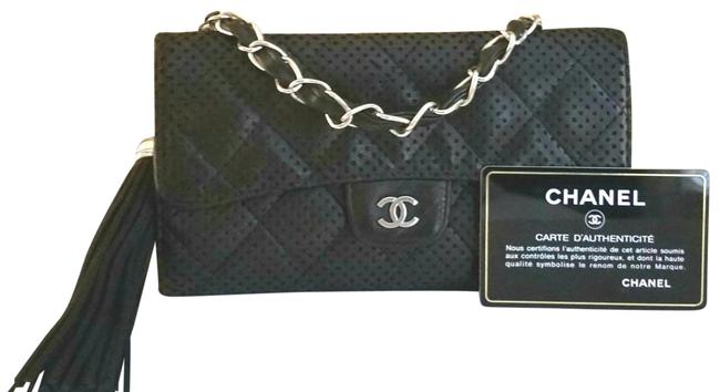 Chanel Matelasse Perforated Woc Black Cross Body Bag 