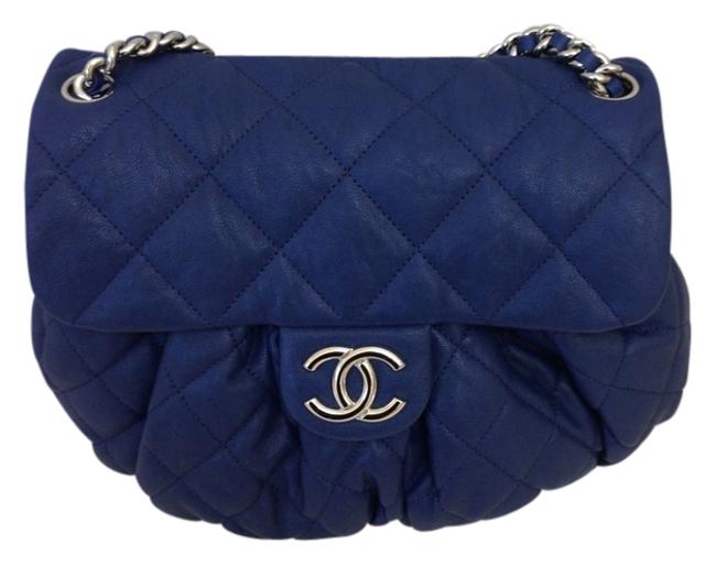 Chanel Medium Chain Around Blue Cross Body Bag 