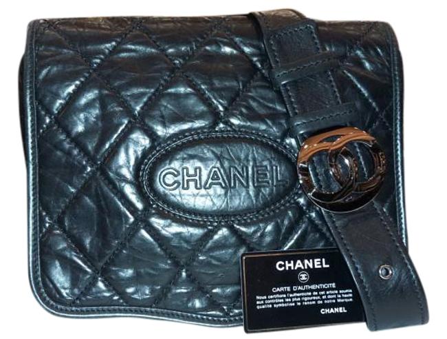 Chanel Messenger Black Calfskin Cross Body Bag 